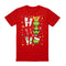 100% Cotton Christmas T-shirt Adult Unisex Tee Tops - Shrek - Red
