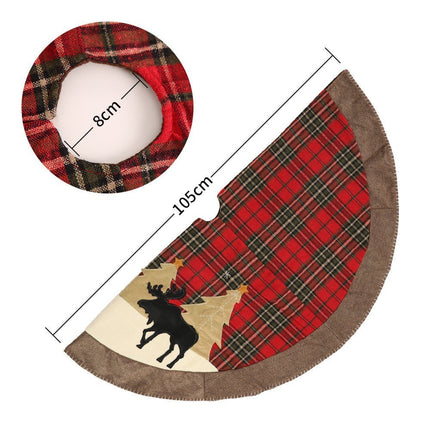 105cm Christmas Plush Velvet Tree Skirt Mat Base Carpet Cover Floor Party Decor - Zmart Australia