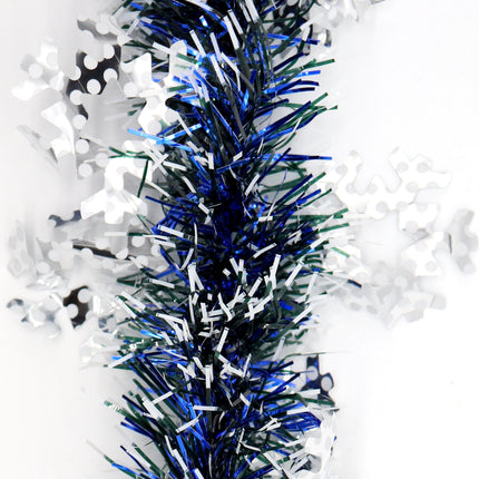 5x 2.5m Christmas Tinsel Xmas Garland Sparkly Snowflake Party Natural Home Decor - Zmart Australia