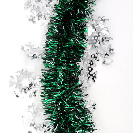 5x 2.5m Christmas Tinsel Xmas Garland Sparkly Snowflake Party Natural Home Decor - Zmart Australia