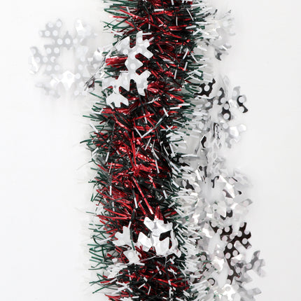 5x 2.5m Christmas Tinsel Xmas Garland Sparkly Snowflake Party Natural Home Decor - Zmart Australia