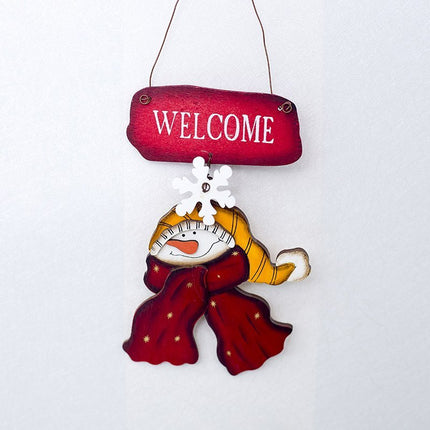 Christmas Wooden Tree Door Wall Hanging Plaque Sign Pendant Ornament Decoration - Zmart Australia