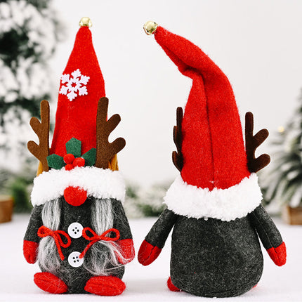 2x28cm Christmas Faceless Gnomes Plush Santa Toys Doll Gonk Dwarf Elf Xmas Decor - Zmart Australia