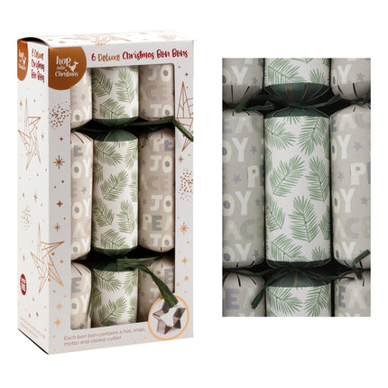 6-12x Large Deluxe Christmas Bon Bons Xmas Foil Luxury Crackers Party Game Gift