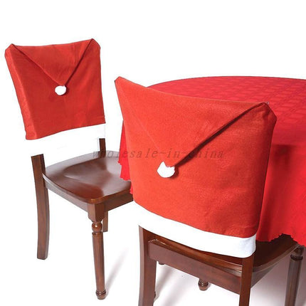 6 Christmas Chair Covers Dinner Table Santa Hat Home Decorations Ornaments Gift - Zmart Australia