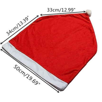 6 Christmas Chair Covers Dinner Table Santa Hat Home Decorations Ornaments Gift - Zmart Australia