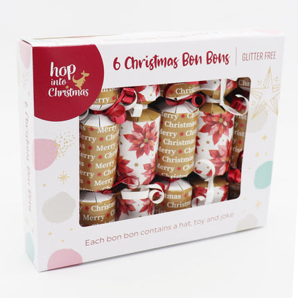 6 Pack Christmas Bon Bon Set Xmas Holly Berries Luxury Premium Crackers Gift Toy