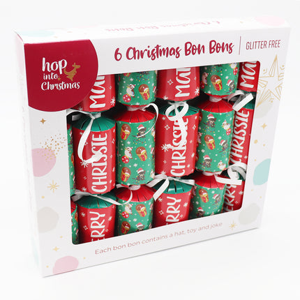 6 Pack Christmas Bon Bon Set Xmas Holly Berries Luxury Premium Crackers Gift Toy