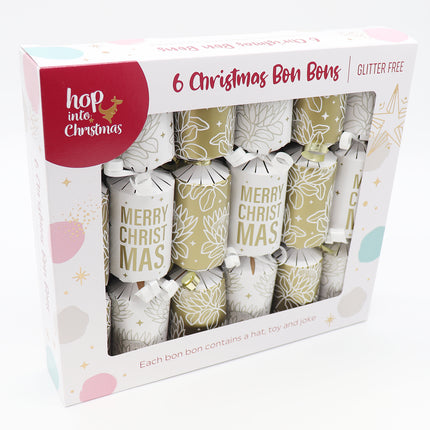 6 Pack Christmas Bon Bon Set Xmas Holly Berries Luxury Premium Crackers Gift Toy