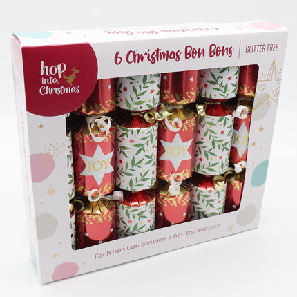6 Pack Christmas Bon Bon Set Xmas Holly Berries Luxury Premium Crackers Gift Toy
