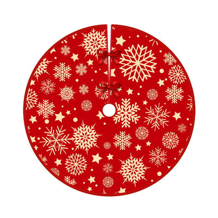 90cm Christmas Tree Skirt Base Floor Mat Cartoon Santa Xmas Party Ornament Decor - Zmart Australia