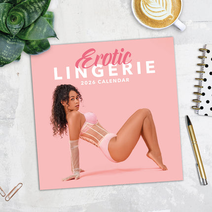 Erotic Lingerie 2026 Premium Square Wall Calendar