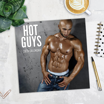 Hot Guys 2026 Premium Square Wall Calendar