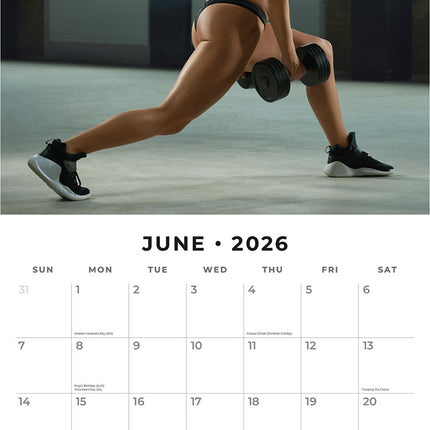Gym Girls 2026 Premium Square Wall Calendar