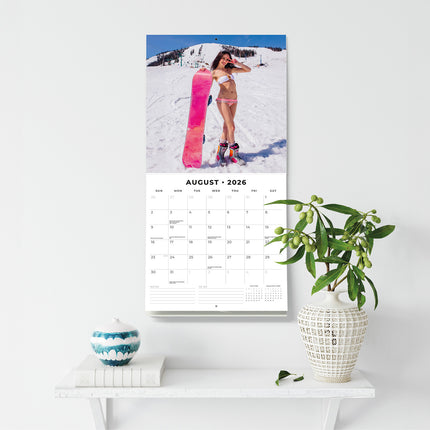 Snow Girls 2026 Premium Square Wall Calendar