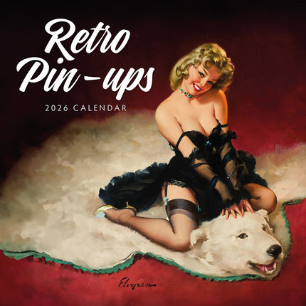 Retro Pin Ups 2026 Premium Square Wall Calendar