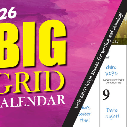 Big Grid 2026 Rectangle Wall Calendar
