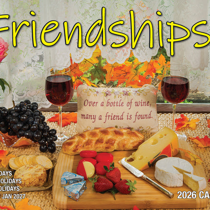 Friendships 2026 Rectangle Wall Calendar