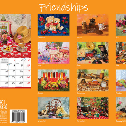 Friendships 2026 Rectangle Wall Calendar