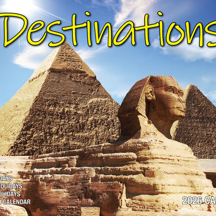 Destinations 2026 Rectangle Wall Calendar