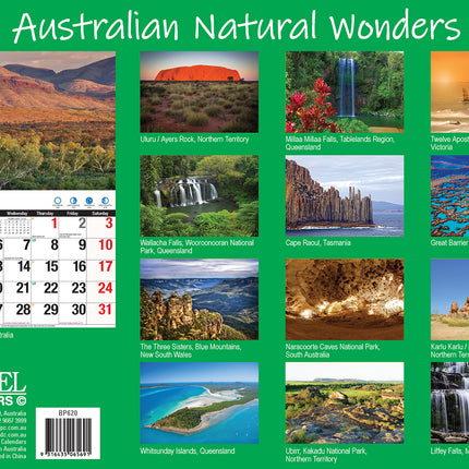Australian Natural Wonders 2026 Rectangle Wall Calendar