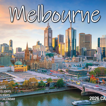 Melbourne 2026 Rectangle Wall Calendar