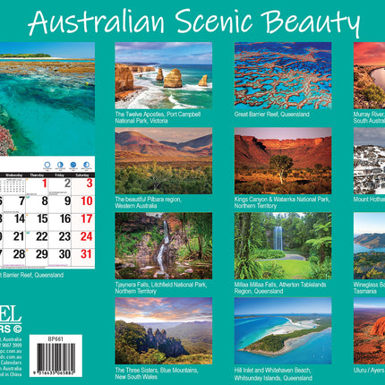 Australian Scenic Beauty 2026 Rectangle Wall Calendar