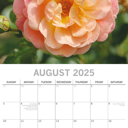 Beauty of Flowers 2025 Square Wall Calendar Floral 16-Month Premium Planner Gift