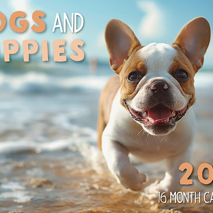 2026 Dogs & Puppies Rectangle Wall Calendar