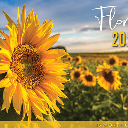 2026 Florals Rectangle Wall Calendar