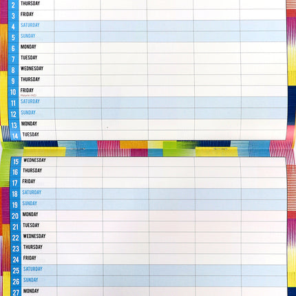 2026 Family Organiser Rectangle Wall Calendar 14 Months Hanging Planner New Year