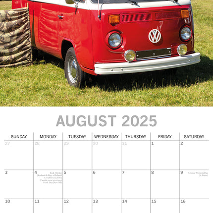 Camper Vans 2025 Square Wall Calendar 16 Months Christmas New Year Planner Gift