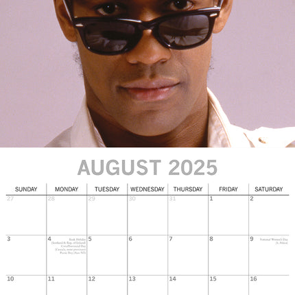 Denzel Washington - 2025 Square Wall Calendar 16 Months New Year Planner Gift