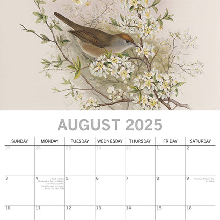 Garden Birds - 2025 Square Wall Calendar Pets Animals 16 Months Premium Planner