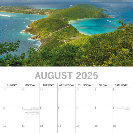 Travel the World 2025 Square Wall Calendar 16 Months New Year Xmas Planner Gift