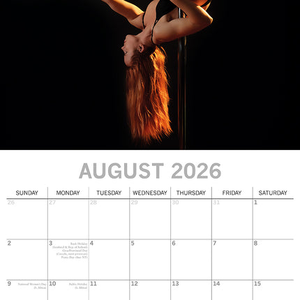 Pole Dancers - 2026 Square Wall Calendar 16 Months New Year Premium Planner Gift