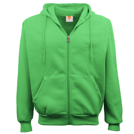 Mens Zip Up Green Hoodie Jumper