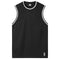 Adults Unisex Men's Plain Basketball Jersey Shirt Singlet Gym Sports Basic Tops - Black