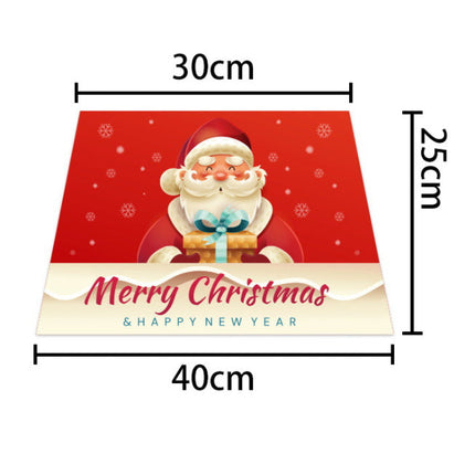Christmas Tree Base Collar Skirt Cover Cartoon Santa Snowflakes Home Party Decor - Zmart Australia