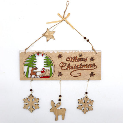 Christmas Wooden Santa Wall Door Welcome Hanging Plaque Sign Decor Xmas Ornament - Zmart Australia