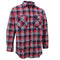 Men's 100% Cotton Flannelette Shirt Long Sleeve Plaid Check Flannel w Pockets - Heritage Red Plaid