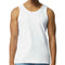 100% Cotton Men's Muscle Singlet Sleeveless Tank Top for Gym, Running, Basketball, Workout & Training - White