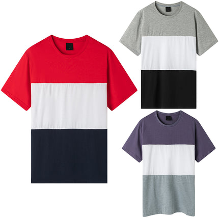 men's-adult-unisex-drop-shoulder-colorblock-t-shirt-top-cascual-plain-basic-tee