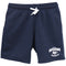 Men's Fleece Shorts Casual Sports Sweat Pants w Elastic Waist Drawstring Pockets - Navy