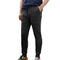 Men's Fleece Slim Trackpant Sport Joggers w Zipped Pockets Gym Casucal Trousers - Black