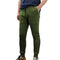 Men's Fleece Slim Trackpant Sport Joggers w Zipped Pockets Gym Casucal Trousers - Olive