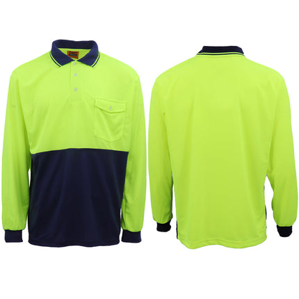 mens-hi-vis-reflective-workwear-shirt-long-sleeve-safety-tradie-top-two-tone