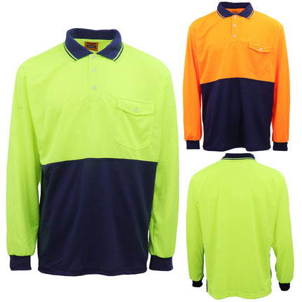 mens-hi-vis-reflective-workwear-shirt-long-sleeve-safety-tradie-top-two-tone