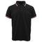Men's Unisex Polo Shirts Basic Plain Breathable Tops Cotton Cascual Sport Shorts - Black