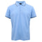 Men's Unisex Polo Shirts Basic Plain Breathable Tops Cotton Cascual Sport Shorts - Blue